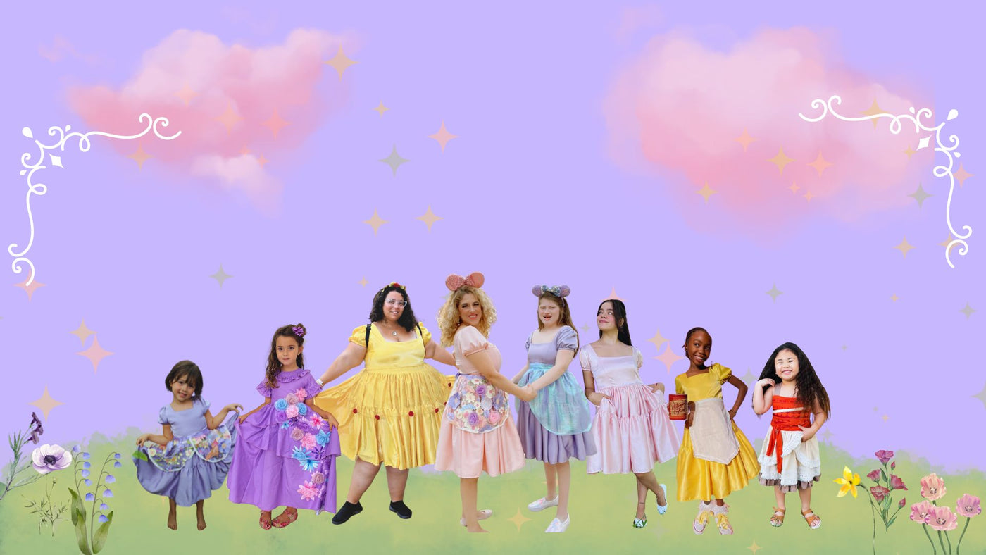Princess Dress for girls with plus size options, sensory friendly for people with special needs