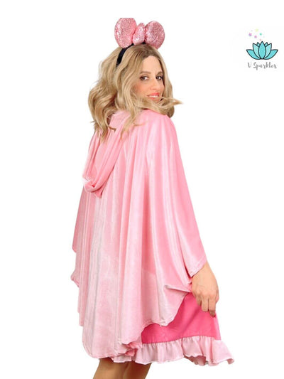 "Charming adult velvet cape outfit, perfect for Halloween, birthday celebrations, or as a fashionable Disneybounding look. A fun self treat or a magical gift.