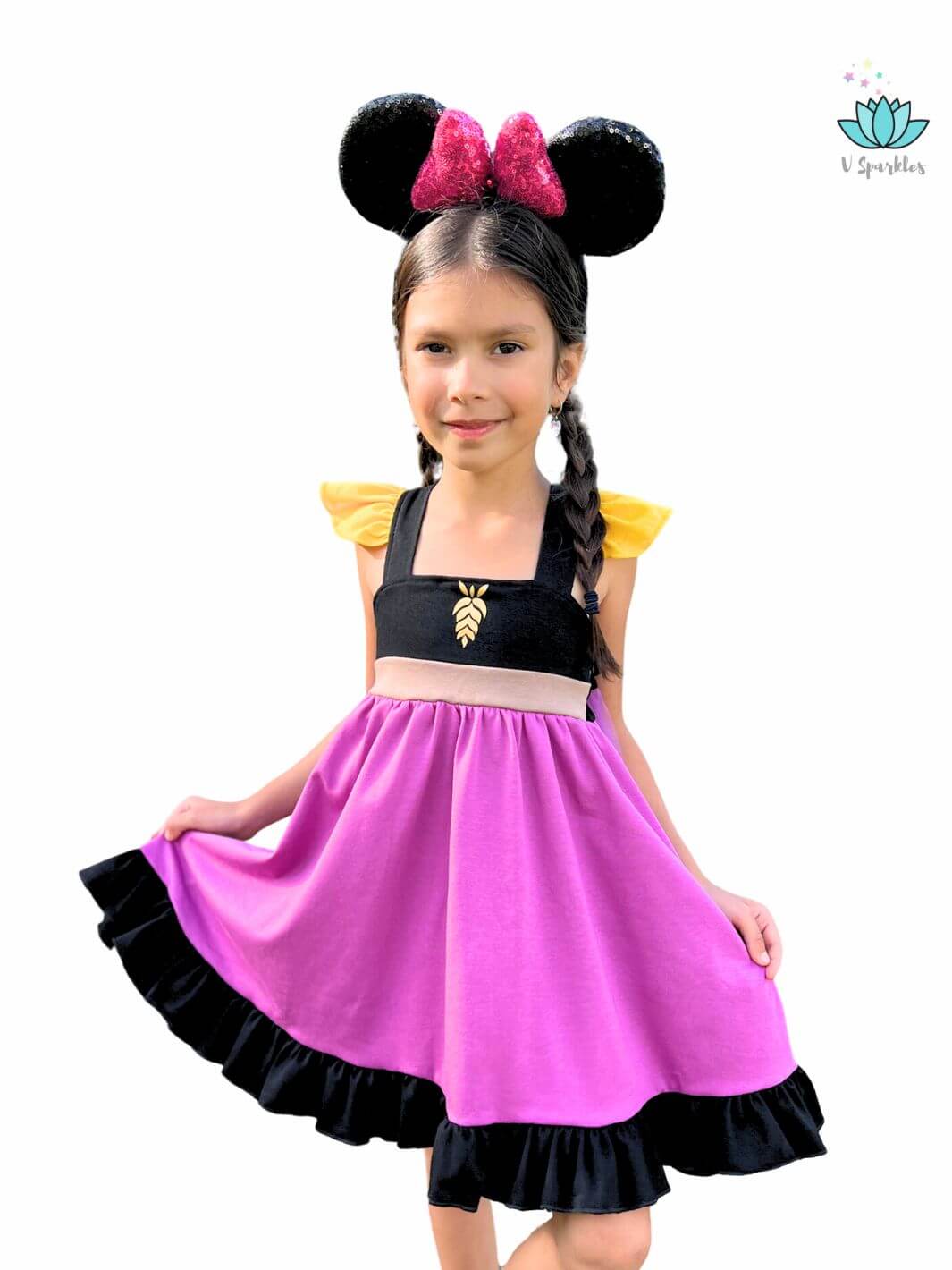 Frozen Anna Costume for Disneybounding and Halloween Fun: A vibrant Anna-inspired dress, ideal for Disneybounding, Halloween, and birthdays. This dress is great for kids’ dress-up games and makes a thoughtful gift or self treat for Frozen lovers.