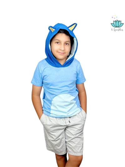 Bluey-Themed Shirt for Play Pretend and Halloween: A fun and casual Bluey-inspired kids' shirt, ideal for Disneybounding adventures, birthday celebrations, or Halloween costumes. Perfect for play pretend and dress-up games, this shirt makes a great gift for young Bluey fans.