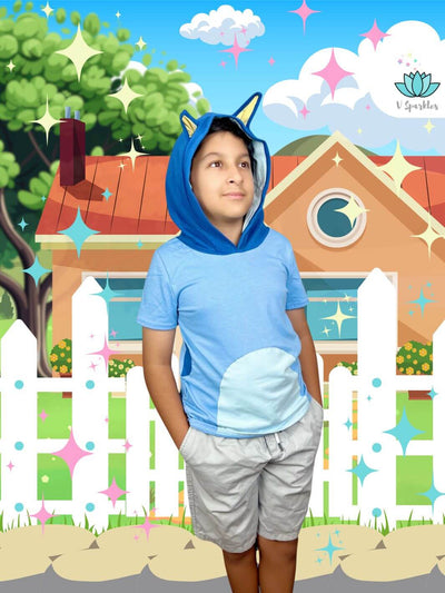 Bluey Disneybounding Shirt for Kids: A playful Bluey-inspired shirt perfect for Disneybounding, Halloween costumes, or birthday dress-up. This outfit is ideal for play pretend and dress-up games, allowing kids to dress to impress like their favorite character.