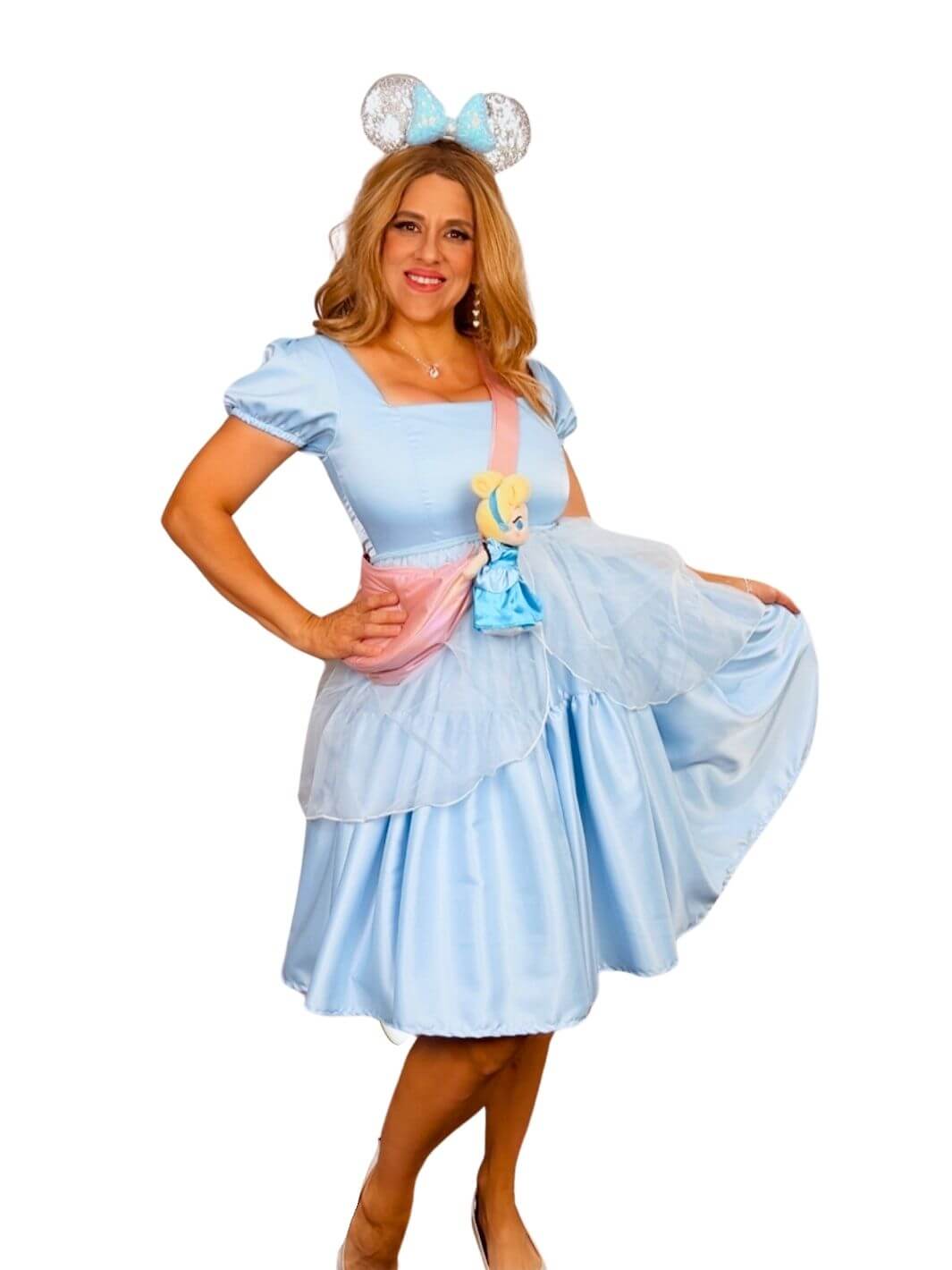 Glass Shoe Princess Dress-Up Overskirt for Women – Perfect for Halloween and Disneybounding – Channel your inner Cinderella with this stunning glass shoe dress-up overskirt, perfect for Halloween parties, Disneybounding adventures, or special events. Available in mid-size and plus-size options.