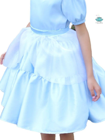 Glass Shoe Princess Dress-Up Overskirt for Girls – Perfect for Disneybounding and Pretend Play – This Cinderella-inspired glass shoe overskirt is ideal for young girls who love fairytales. Perfect for Disneybounding, birthday parties, and holiday celebrations.