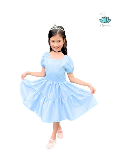 Glass Slipper Dress Set for Girls – Perfect Cinderella Disneybounding Outfit – This Cinderella-inspired dress set is ideal for young girls who love fairytales. Perfect for Disneybounding, birthday parties, and holiday celebrations.