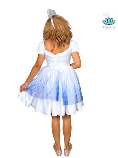 Ice Queen 2 Dress-Up Overskirt for Women – Ideal for Disneybounding and Holiday Celebrations – This elegant Ice Queen 2 overskirt is perfect for creating a Queen Elsa-inspired look at Disneybounding events, holiday parties, or themed celebrations. Available in mid-size and plus-size options.