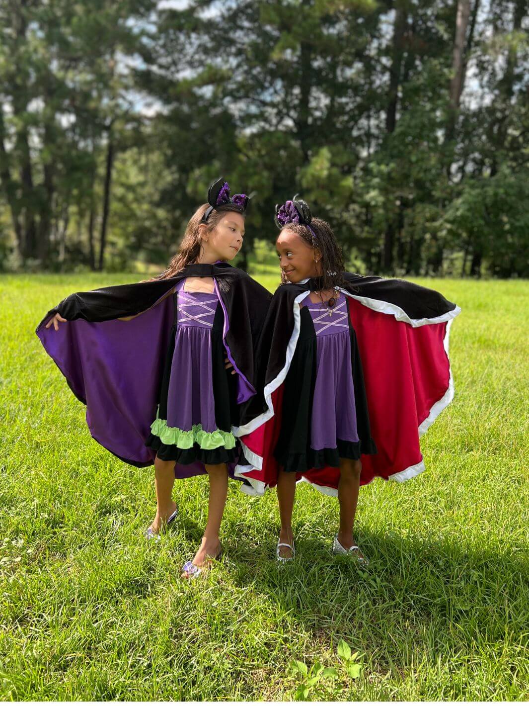 Malevolent Fairy Cotton Dress for Girls: Cape Available as an Add-On