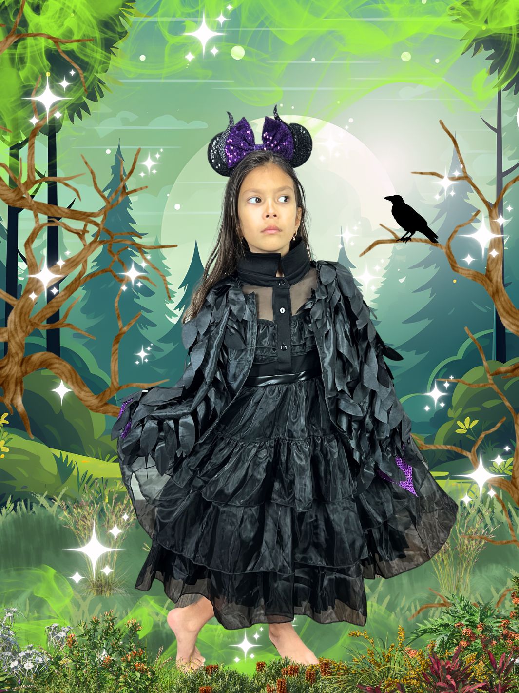 Mistress of All Evil Villain Dress for Kids and Toddlers