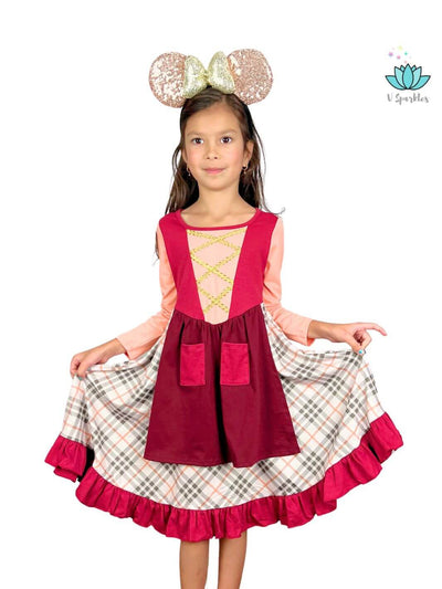 Birthday Dress for Little Hocus Pocus Fans: Dress your child in this Mary Sanderson-inspired birthday dress, ideal for Disneybounding or special occasions.