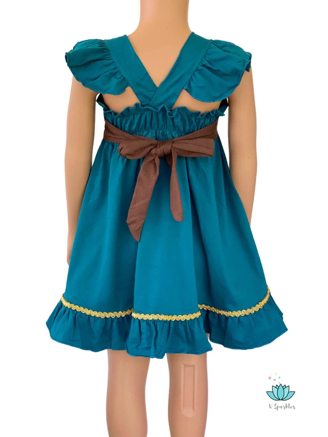merida dress for kids, disney merida brave dress, princess twirl dress, back dress