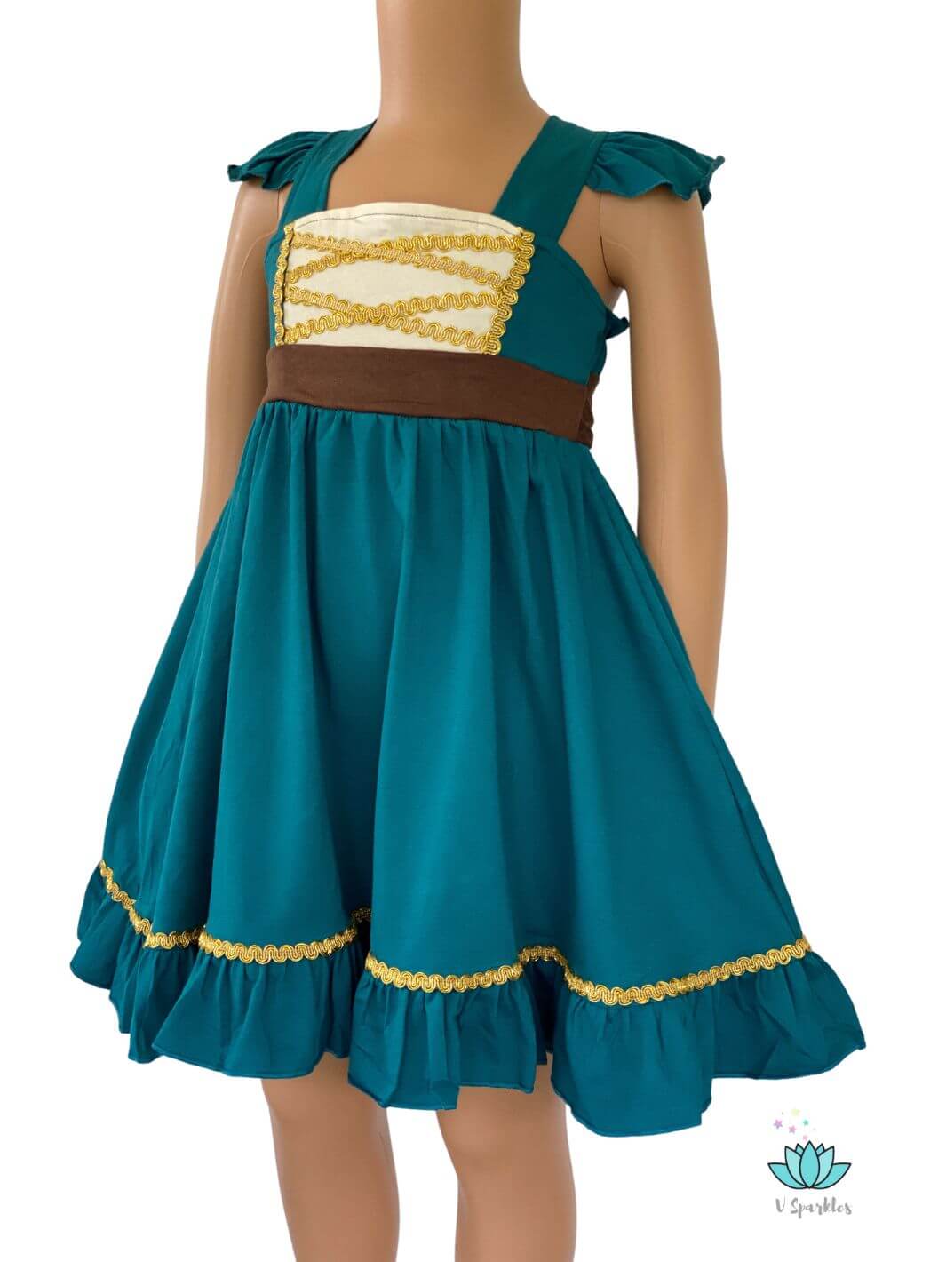 twirl princess dress for kids, princess dress for girls, merida dress, disney outfit