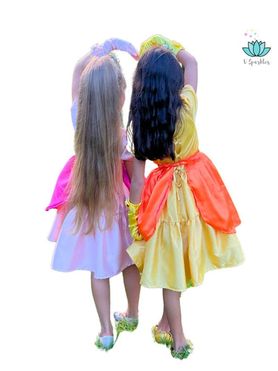 Pink Princess Video Game Dress-Up Overskirt for Kids – Ideal for Disneybounding and Special Occasions – This Princess Peach-inspired pink overskirt is perfect for toddlers and young girls attending Disneybounding adventures, holiday events, or birthday parties.