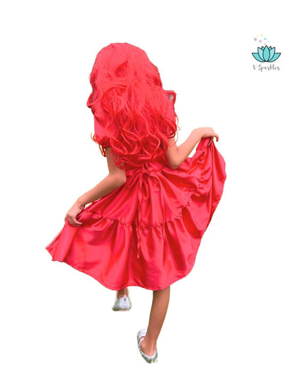 Base Red Twirl Dress for Kids – Perfect for Disneybounding and Holiday Events – This Red Hearts Queen-inspired red twirl dress is perfect for little girls who love fairytales. Ideal for Disneybounding, birthday parties, and holiday celebrations.