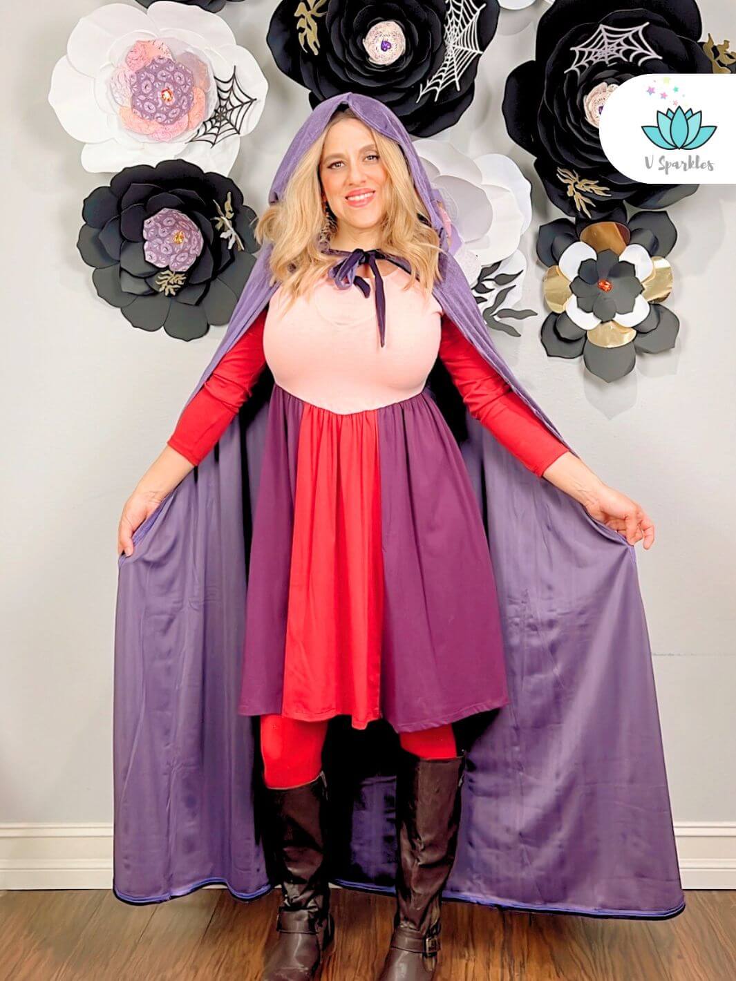 Sarah Sanderson Adult Witch Costume: Step into the magical world of Hocus Pocus with this Sarah Sanderson-inspired witch Halloween costume.